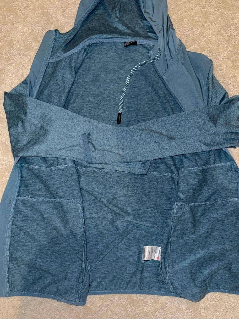 Quiksilver Men’s DryFlight Light Blue Two-Tone Hooded Zip Jacket